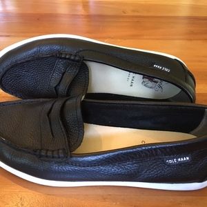 Cole Haan penny loafers (black and white)